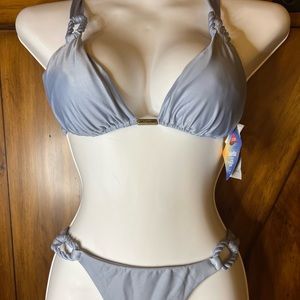 BlueMan Rio bikini set, size medium, light blue/silver
